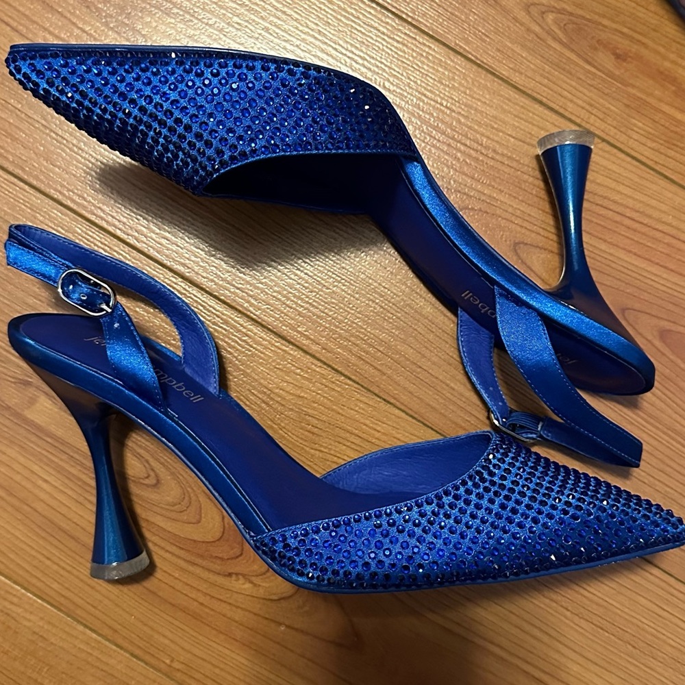 Jeffrey Campbell Bright Blue Zivote Slingback Heel